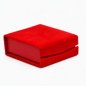 Earrings Magnet Velvet – Red – Small