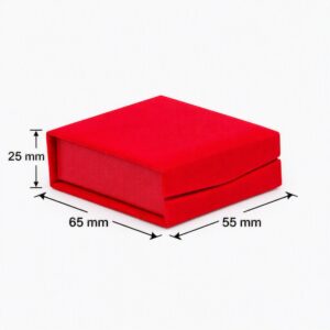 Earrings Magnet Velvet – Red – Small