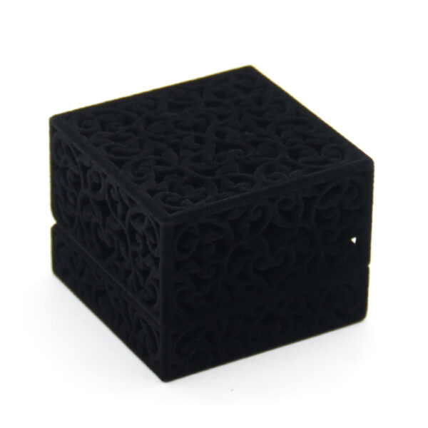 Earring Filigree Cube - Black - Image 2