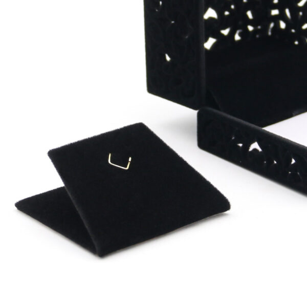 Earring Filigree Cube - Black - Image 3