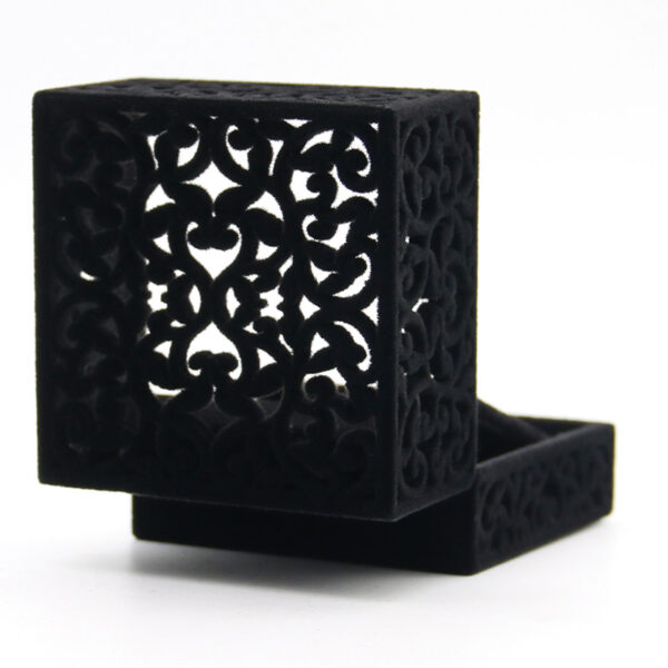 Earring Filigree Cube - Black - Image 4