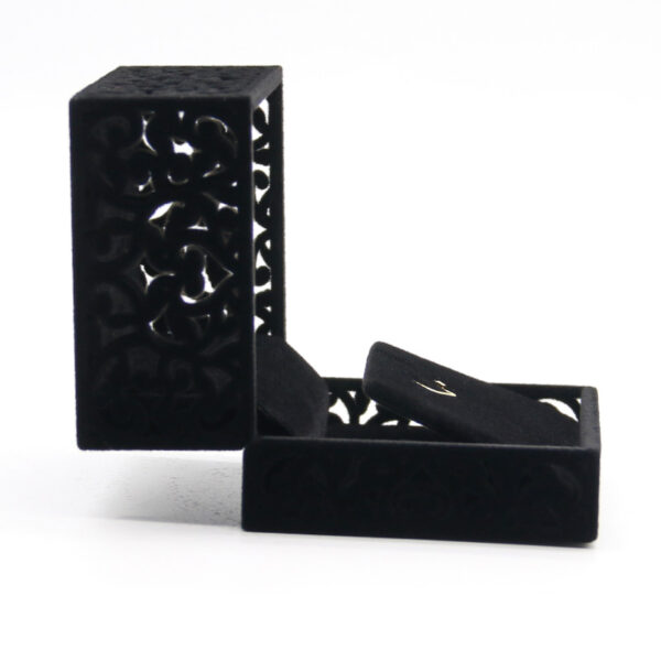 Earring Filigree Cube - Black - Image 5