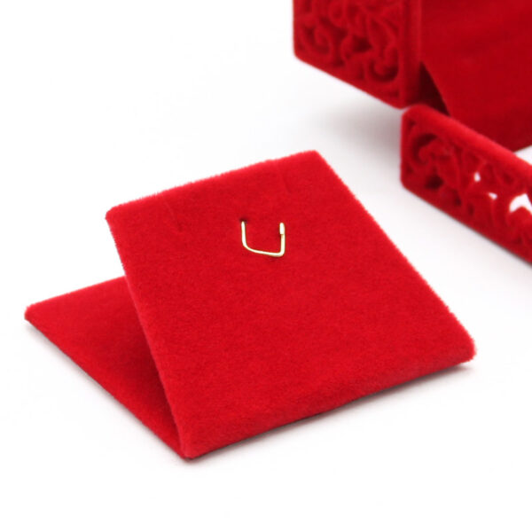 Earring Filigree Cube - Red - Image 3