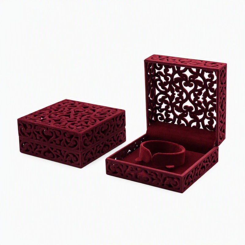 Single Bangle - Filigree Box - Burgundy - Image 5