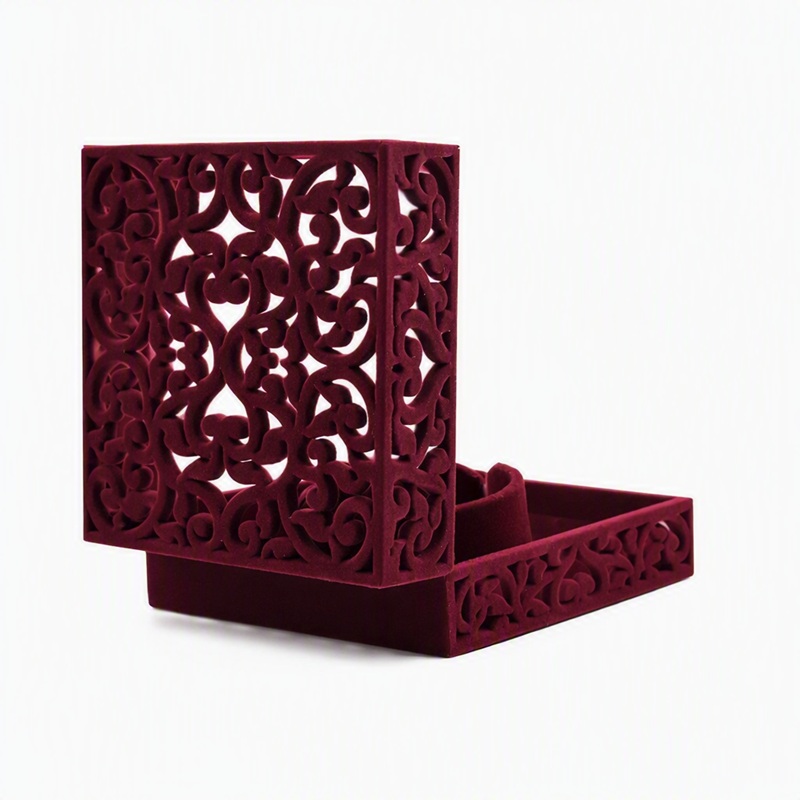 Single Bangle - Filigree Box - Burgundy - Image 4