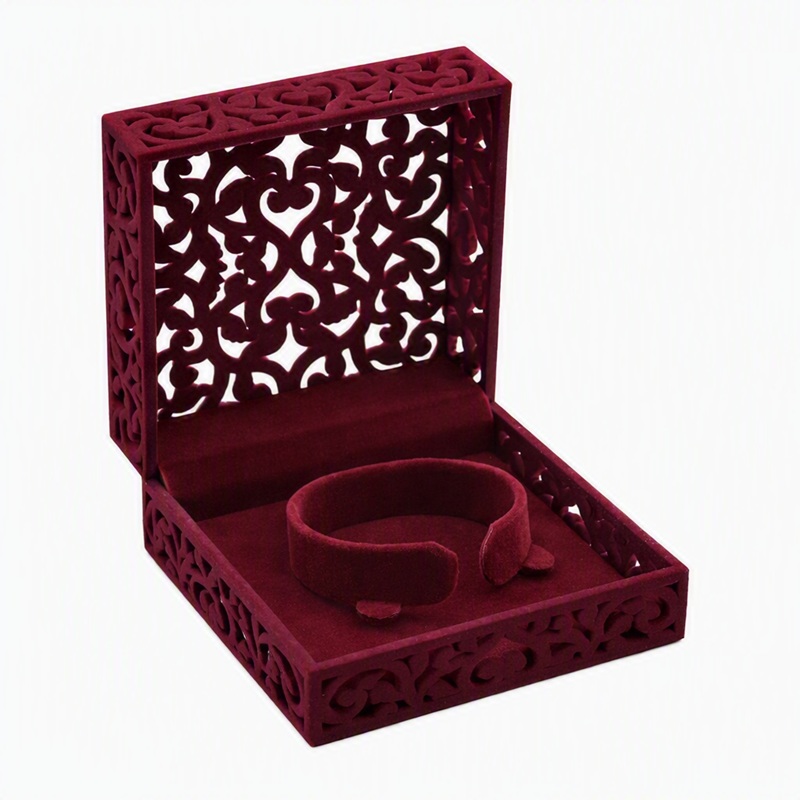 Single Bangle - Filigree Box - Burgundy - Image 2