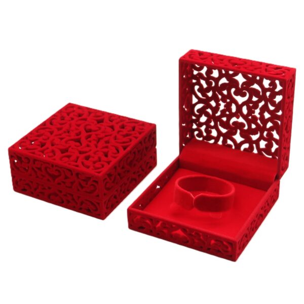 Single Bangle - Filigree Box - Red - Image 2