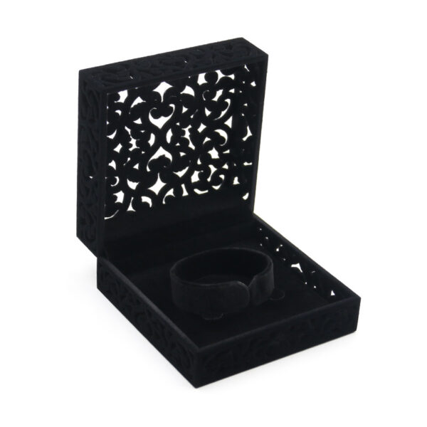 Single Bangle - Filigree Box - Black