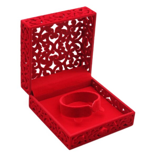 Single Bangle - Filigree Box - Red