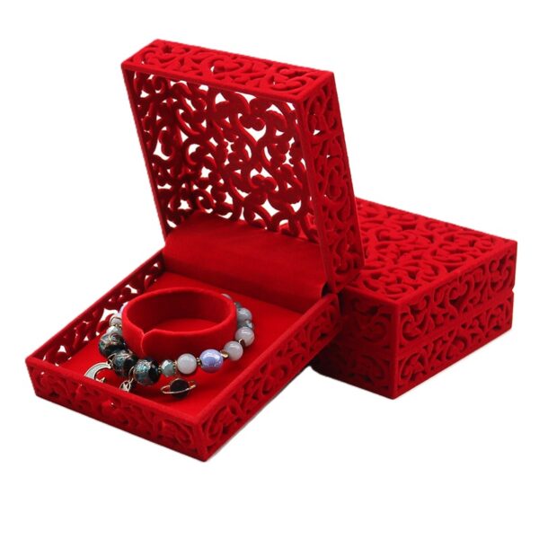 Single Bangle - Filigree Box - Red - Image 7