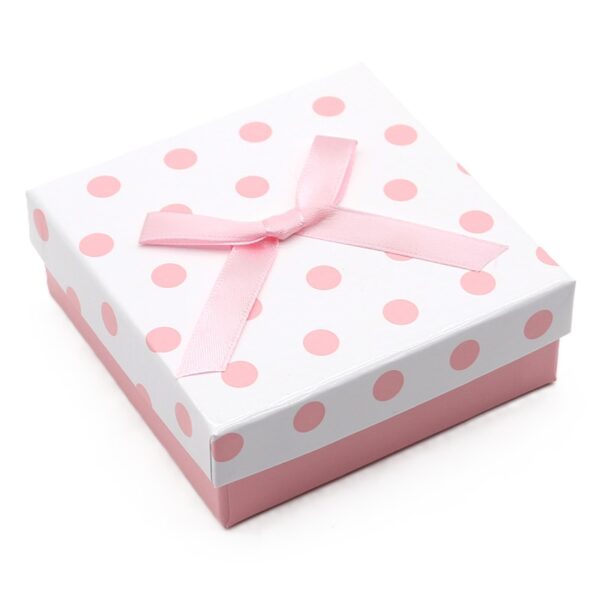 Kara Box Polka with Pink Bow