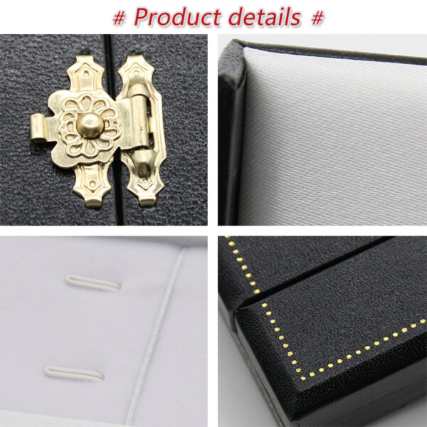 Bracelet Leatherette Double Door - Black - Image 4