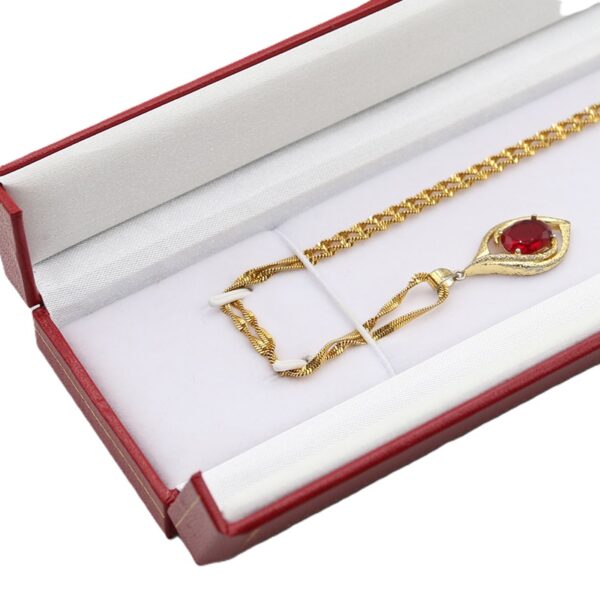 Bracelet Leatherette Double Door - Red - Image 5