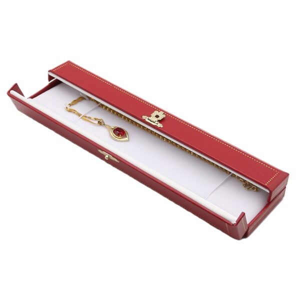 Bracelet Leatherette Double Door - Red - Image 6