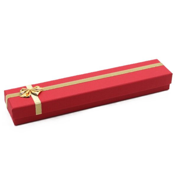 Bracelet Red with Gold Bow Box