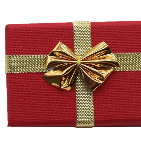 Bracelet Red with Gold Bow Box - Image 5