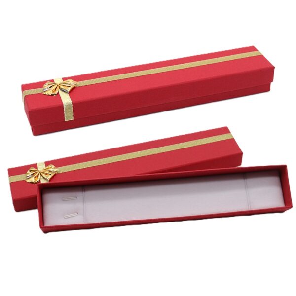 Bracelet Red with Gold Bow Box - Image 4