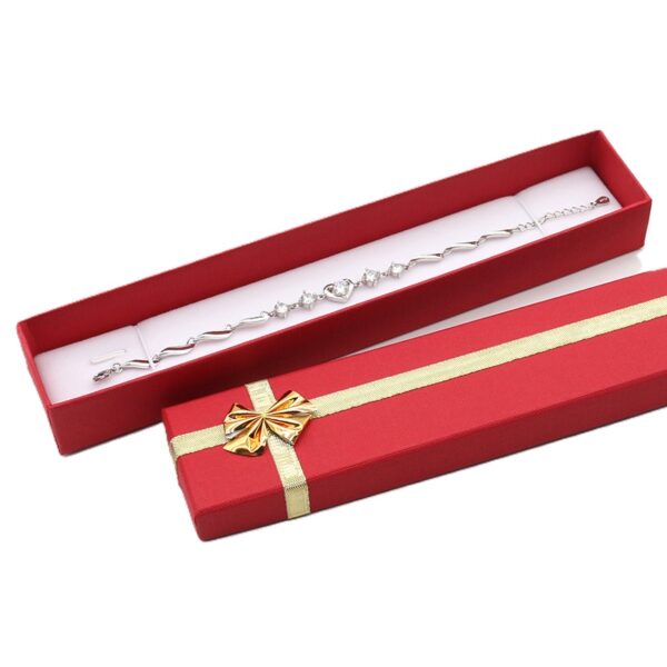 Bracelet Red with Gold Bow Box - Image 2