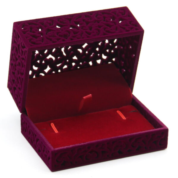 Earring Filigree Large Multi - Burgundy