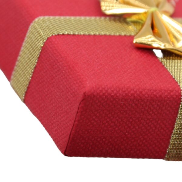Earring Red with Gold Bow – Small - Image 3