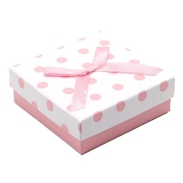 Earring Polka with Pink Bow – Large