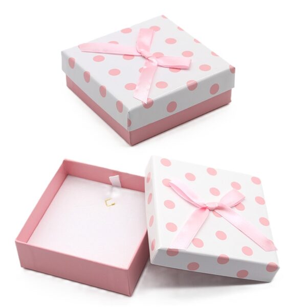 Earring Polka with Pink Bow – Large - Image 3