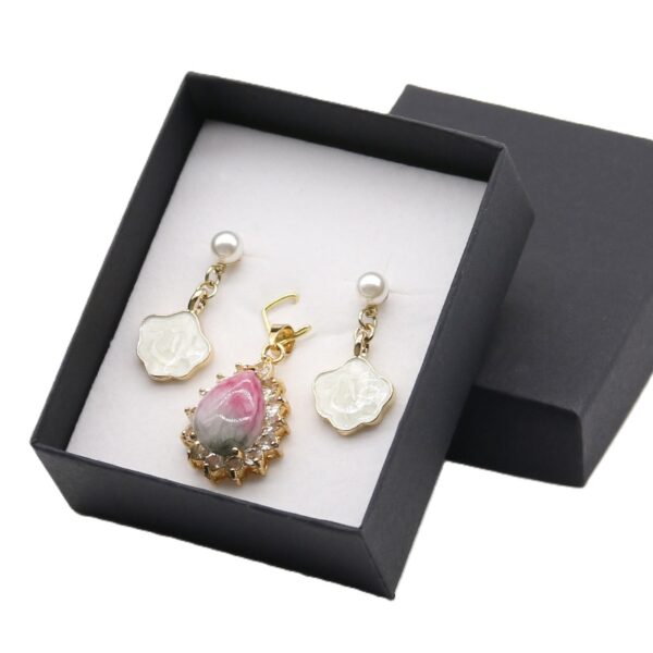 Earring Plain Black – Small - Image 6