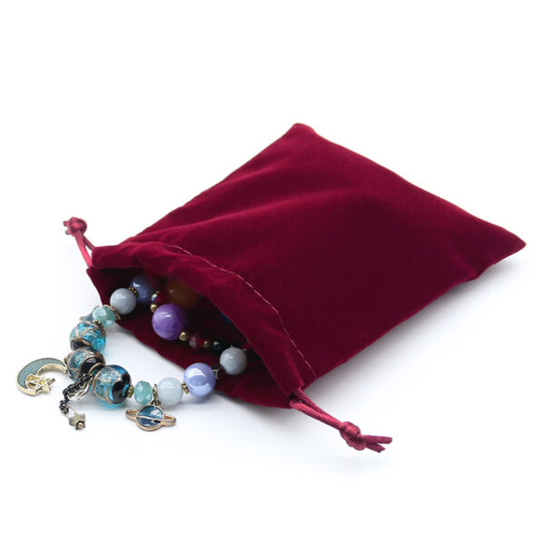 Pouch Velvet Medium - Burgundy - Image 3