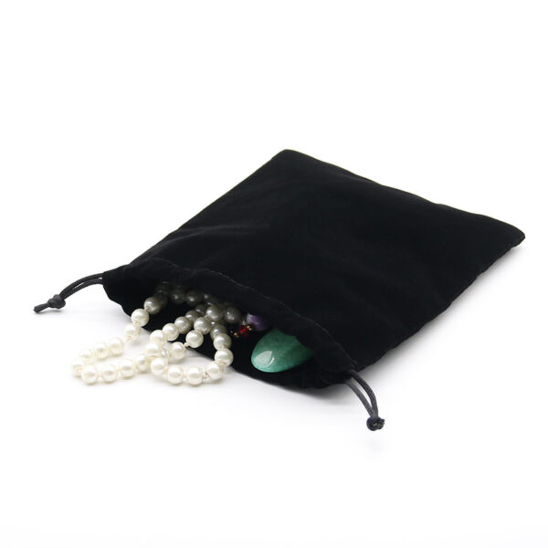 Pouch Velvet Large - Black - Image 3
