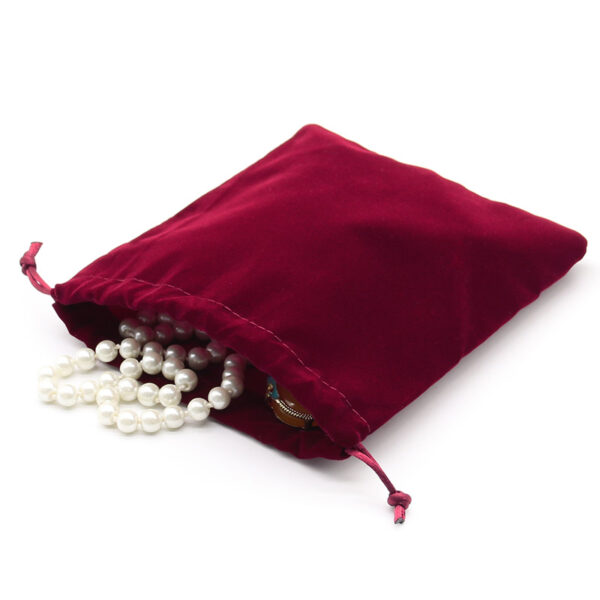 Pouch Velvet Large - Burgundy - Image 3
