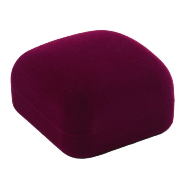 Ring Velvet Cuboid - Burgundy