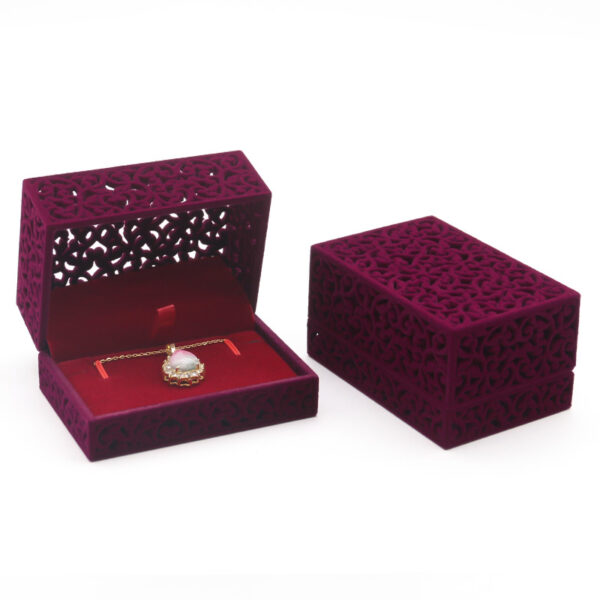 Earring Filigree Large Multi - Burgundy - Image 3