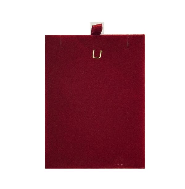 Earring Filigree Large Dangling, Pendant Chain - Maroon - Image 3
