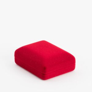 Earring Pendant Velvet Rectangle - Maroon