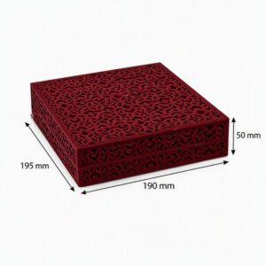 Set Box Filigree Large - Maroon