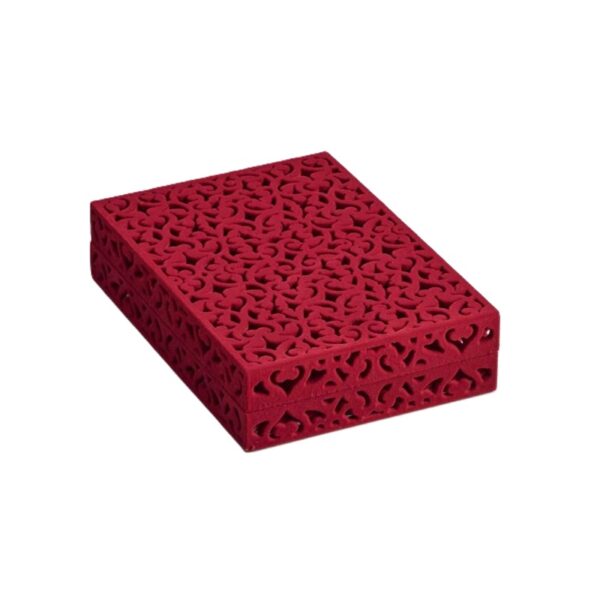 Chain and Pendant Box Filigree Medium - Maroon - Image 3