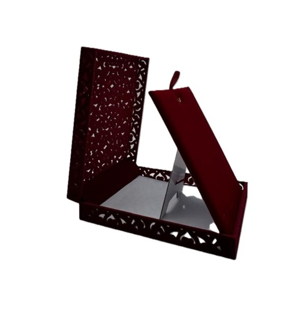 Chain and Pendant Box Filigree Medium - Maroon - Image 2