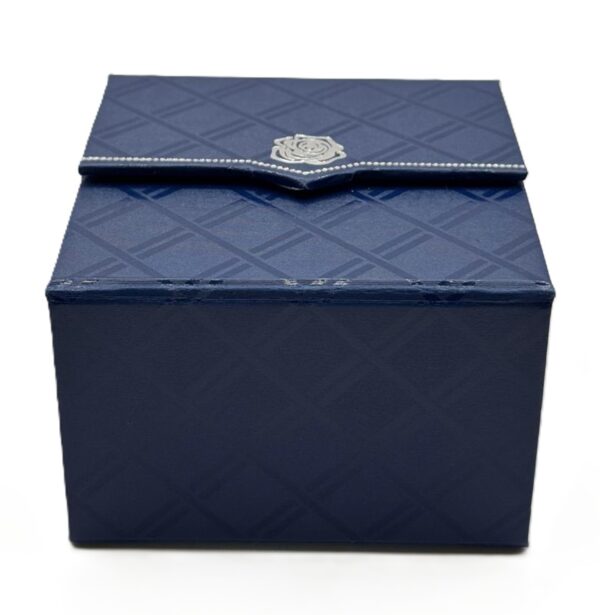 Ring Box Premium Silver Rose Blue - Image 3