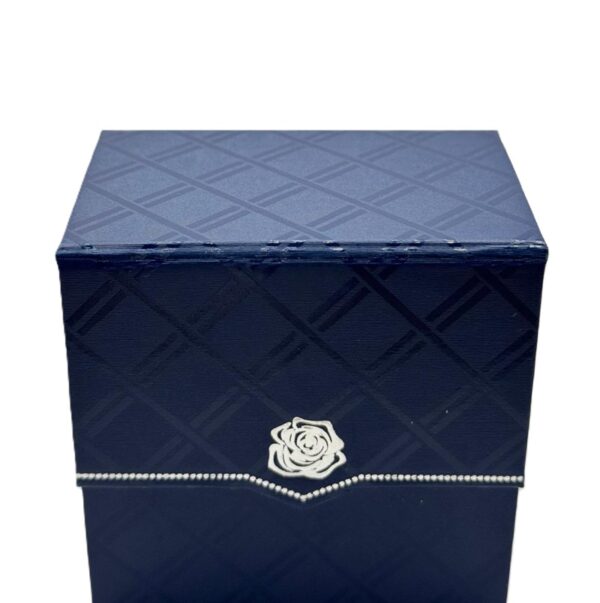 Ring Box Premium Silver Rose Blue - Image 4