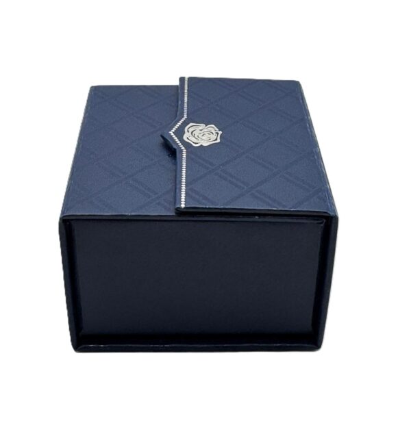Ring Box Premium Silver Rose Blue - Image 2