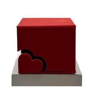 Ring Box Premium Foam Heart Red