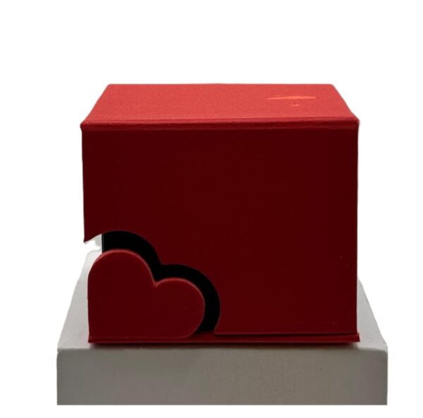 Ring Box Premium Foam Heart Red