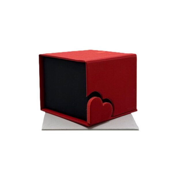 Ring Box Premium Foam Heart Red - Image 3