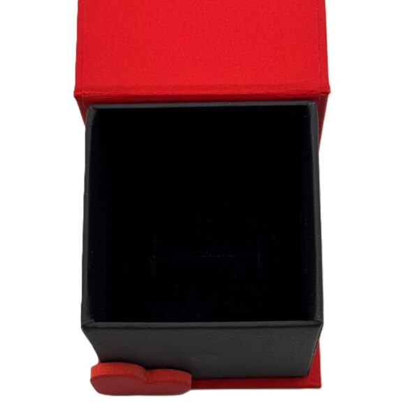 Ring Box Premium Foam Heart Red - Image 2