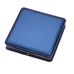Gani Premium Leatherette Large w Earring - Blue