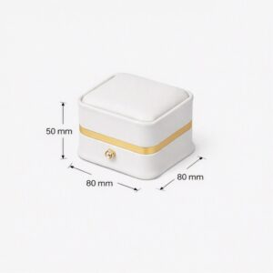 Ring Box Premium Leatherette - Beige