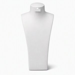 Bust Wide Chest Form Neck Earrings White - Large