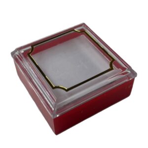 Clear Lid Red Plastic Box